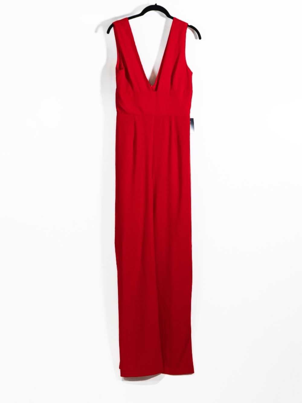 NEW Lulus Ready For It Sleeveless V Neck Straight Leg Jumpsuit Jumper Red M